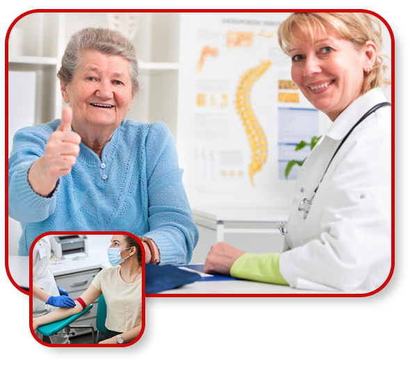 Seamless blood testing at our nationwide clinical locations